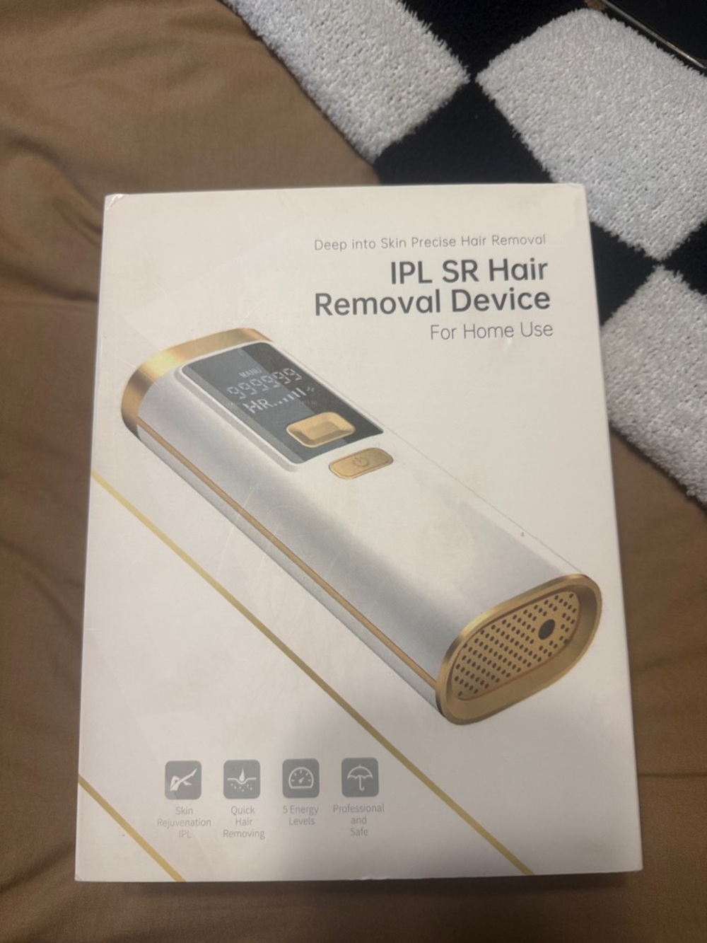 IPL SR Hair Removal Device - White & Gold
